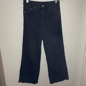 H&M Black Denim Culottes